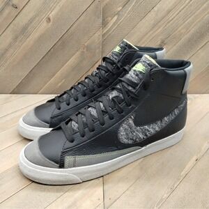 Nike Blazer Mid 77 Vintage Recycled Wool Pack Mens‎ Size 12 Black Grey Sneakers
